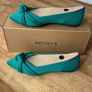 Rothy’s sea green The Knot Point II - brand new with tags